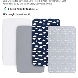 Unused Set of 4 Crib Sheets